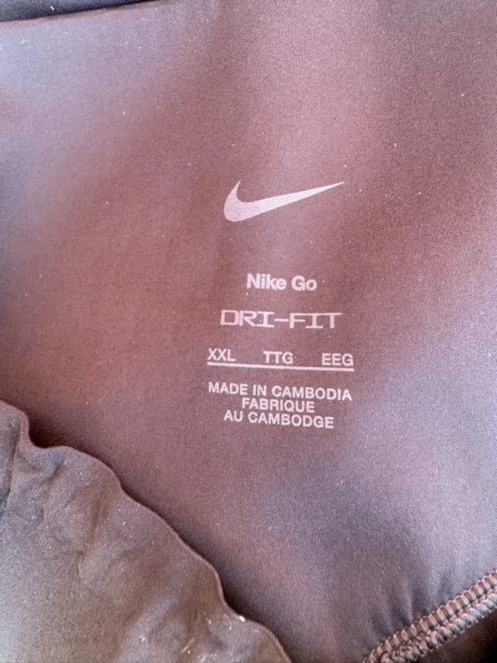 Nike Go Black Performance Leggings High Waisted Pockets Firm Support Black XXL - Picture 3 of 3